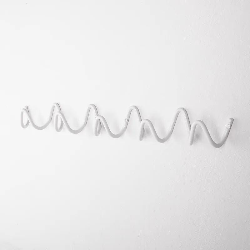 Patère Murale Vague Minimaliste Métal Moderne