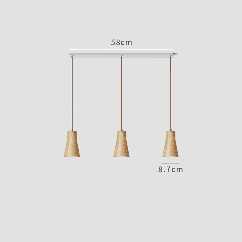 Suspension Minimaliste en Bois Massif – Élégance Naturelle pour Tous les Espaces