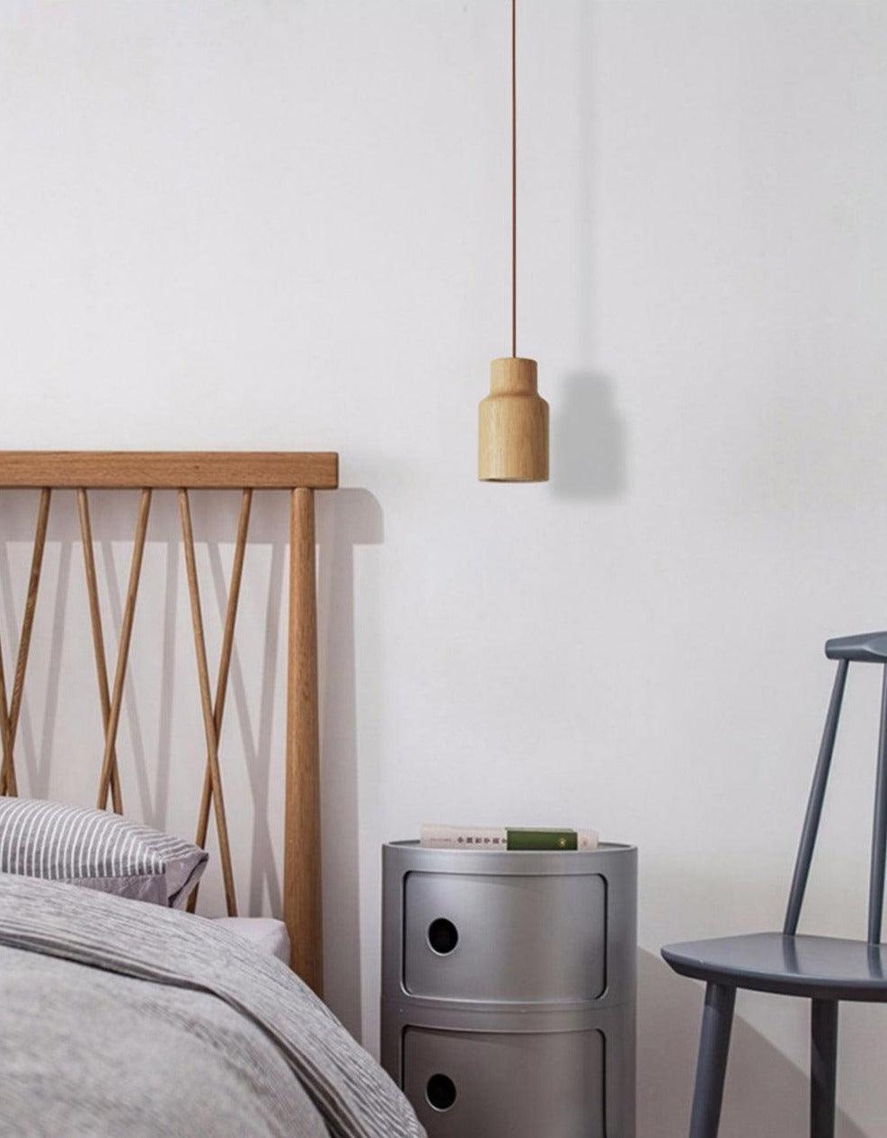 Suspension Minimaliste en Bois Massif – Élégance Naturelle pour Tous les Espaces