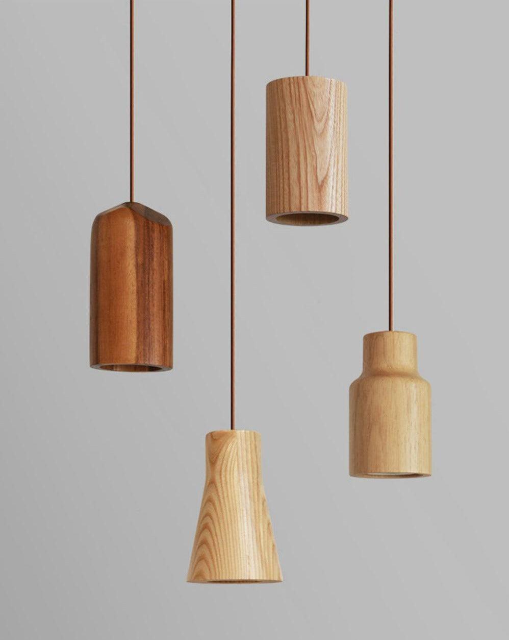 Suspension Minimaliste en Bois Massif – Élégance Naturelle pour Tous les Espaces
