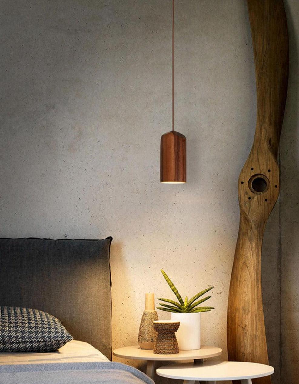 Suspension Minimaliste en Bois Massif – Élégance Naturelle pour Tous les Espaces
