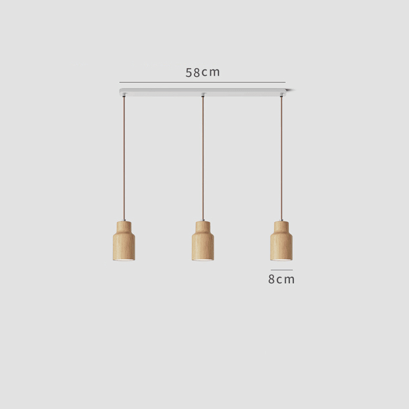 Suspension Minimaliste en Bois Massif – Élégance Naturelle pour Tous les Espaces