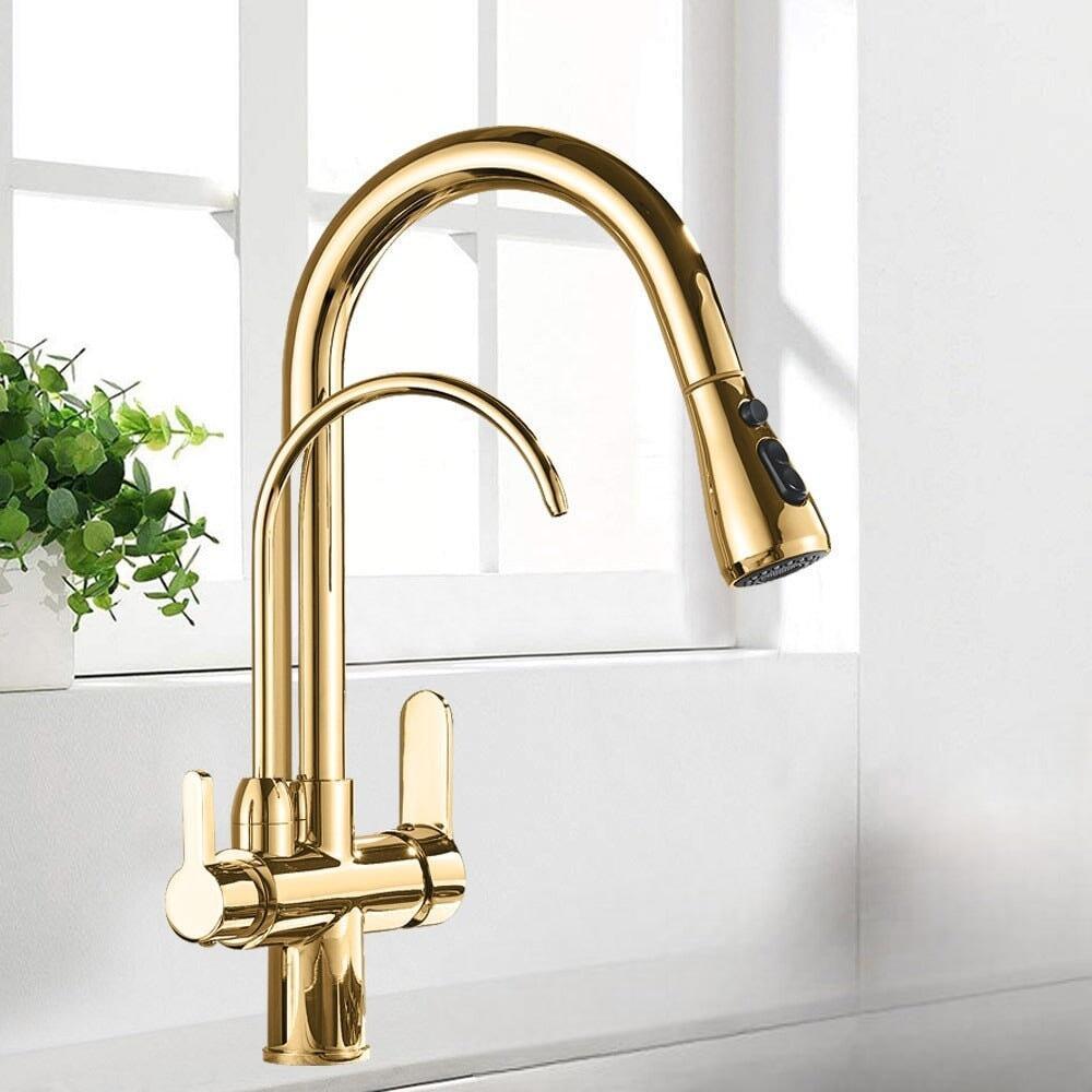 Mitigeur Cuisine 3 Voies, Douchette Extractible, 41cm