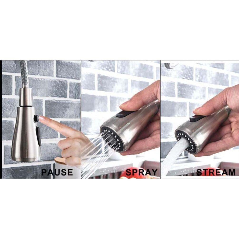Mitigeur Cuisine 3 Voies, Douchette Extractible, 41cm