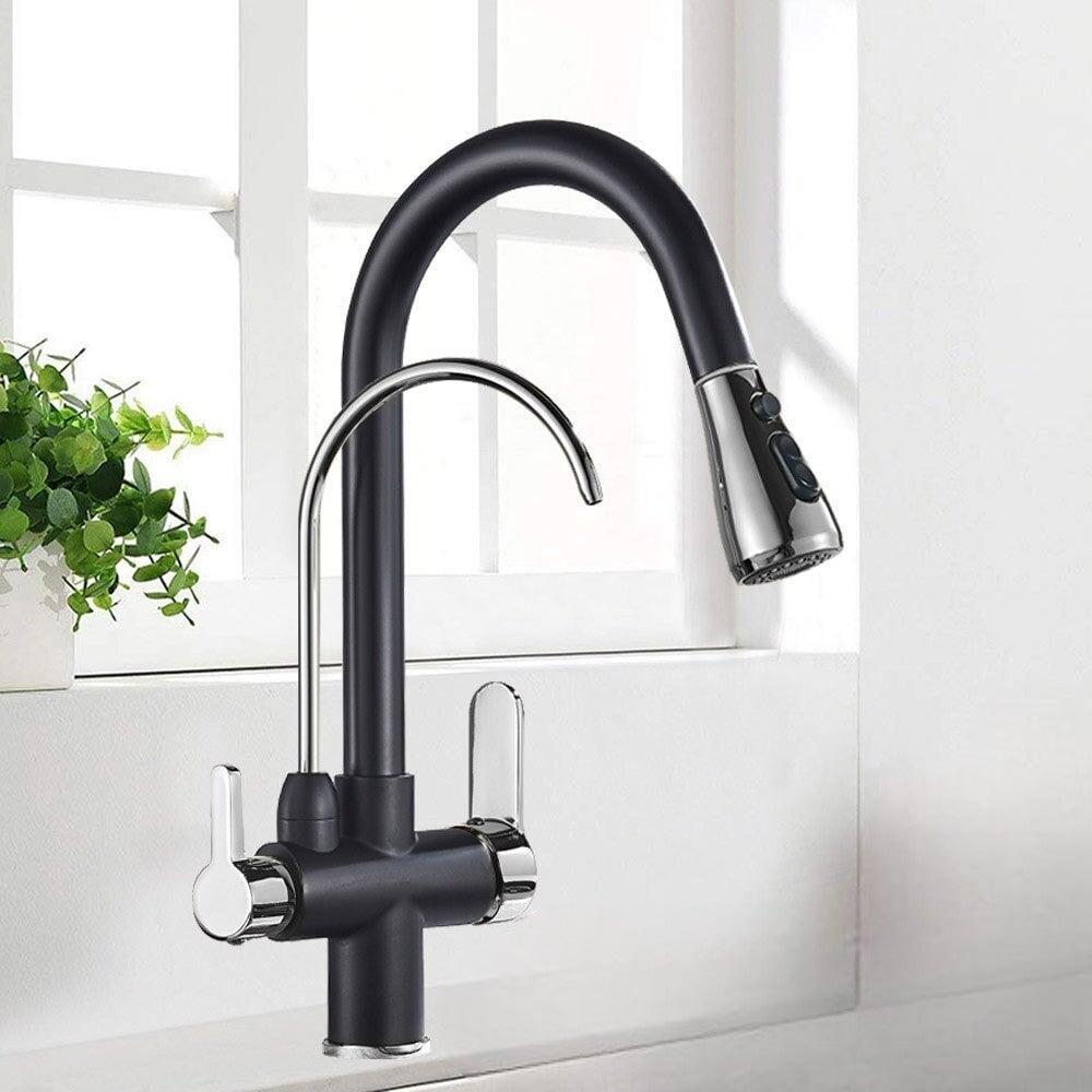 Mitigeur Cuisine 3 Voies, Douchette Extractible, 41cm
