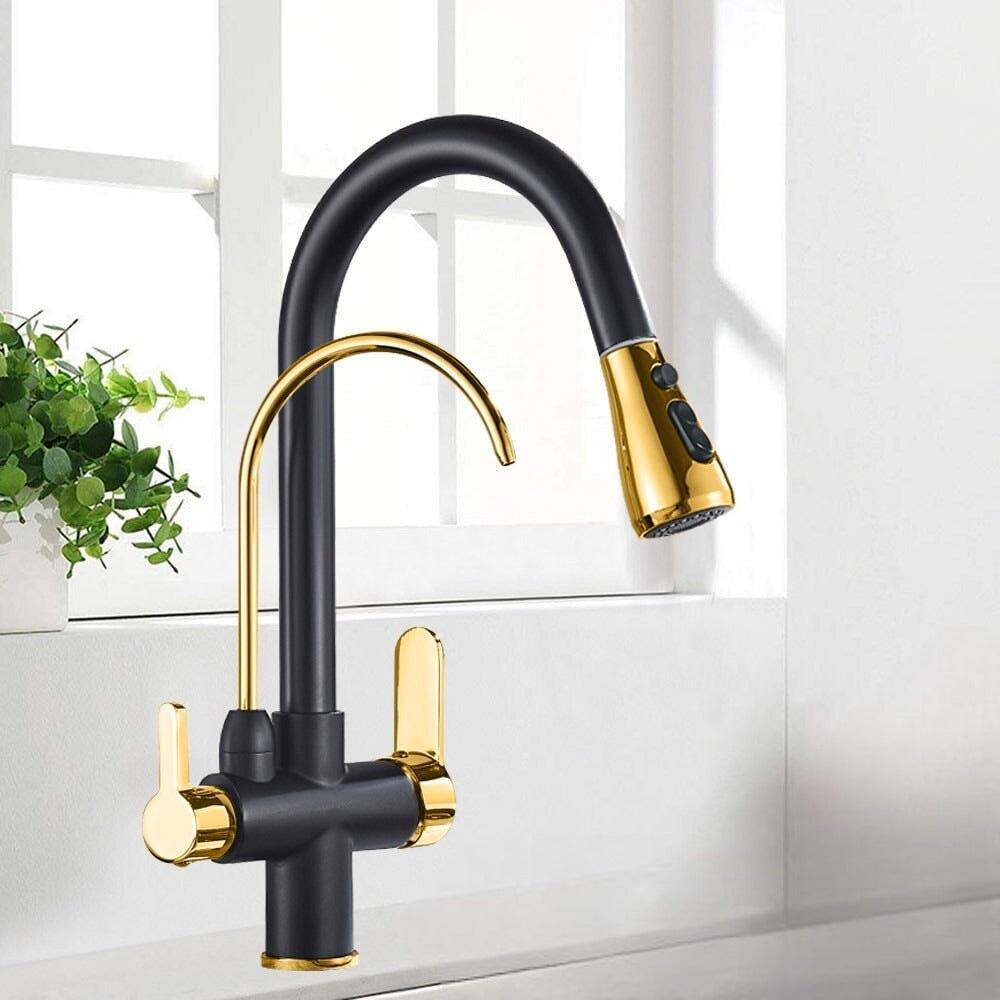 Mitigeur Cuisine 3 Voies, Douchette Extractible, 41cm