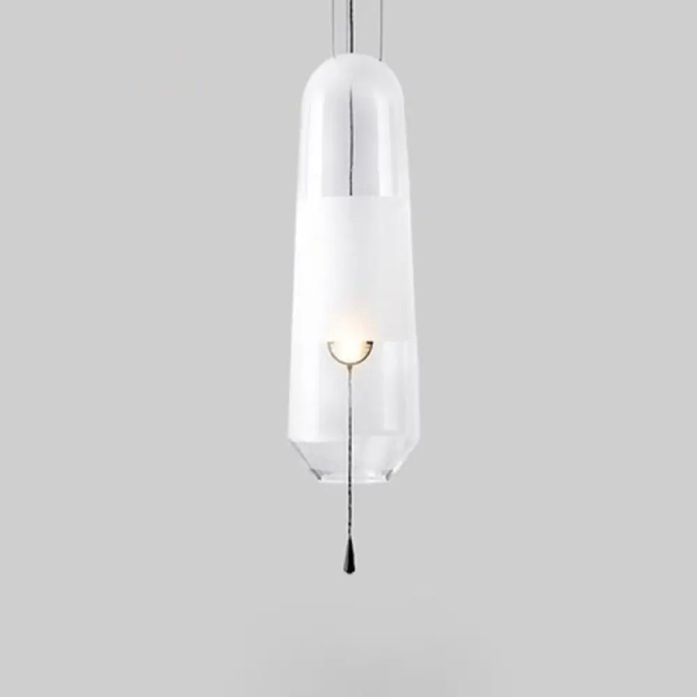 Suspension Moderne Cylindrique Verre Fumé ou Ambre