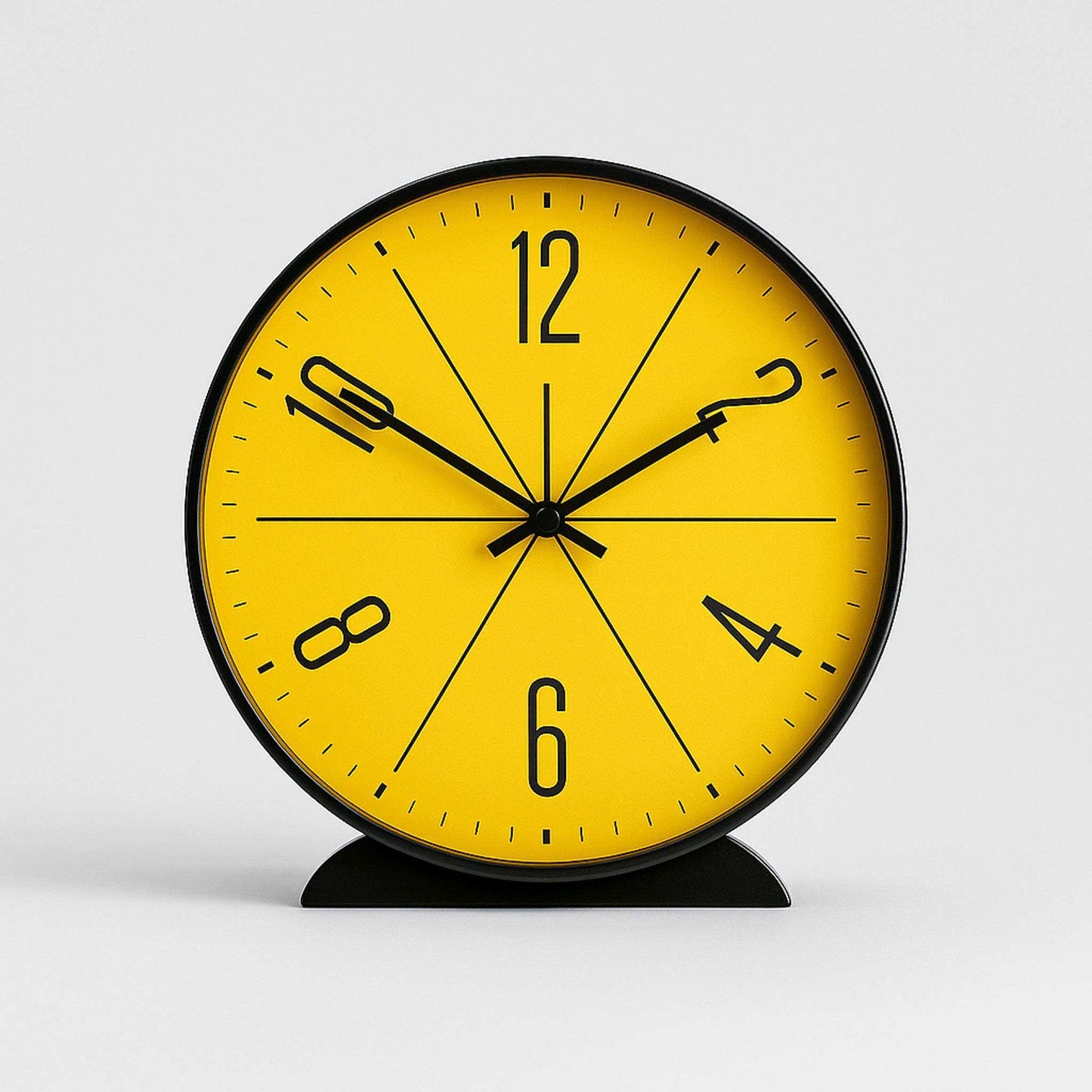 Horloge Murale Design Moderne Jaune – Mouvement Quartz Silencieux Style Nordique