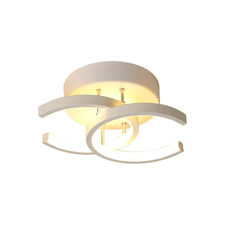 Plafonnier LED Moderne Noir & Blanc Style Torsadé