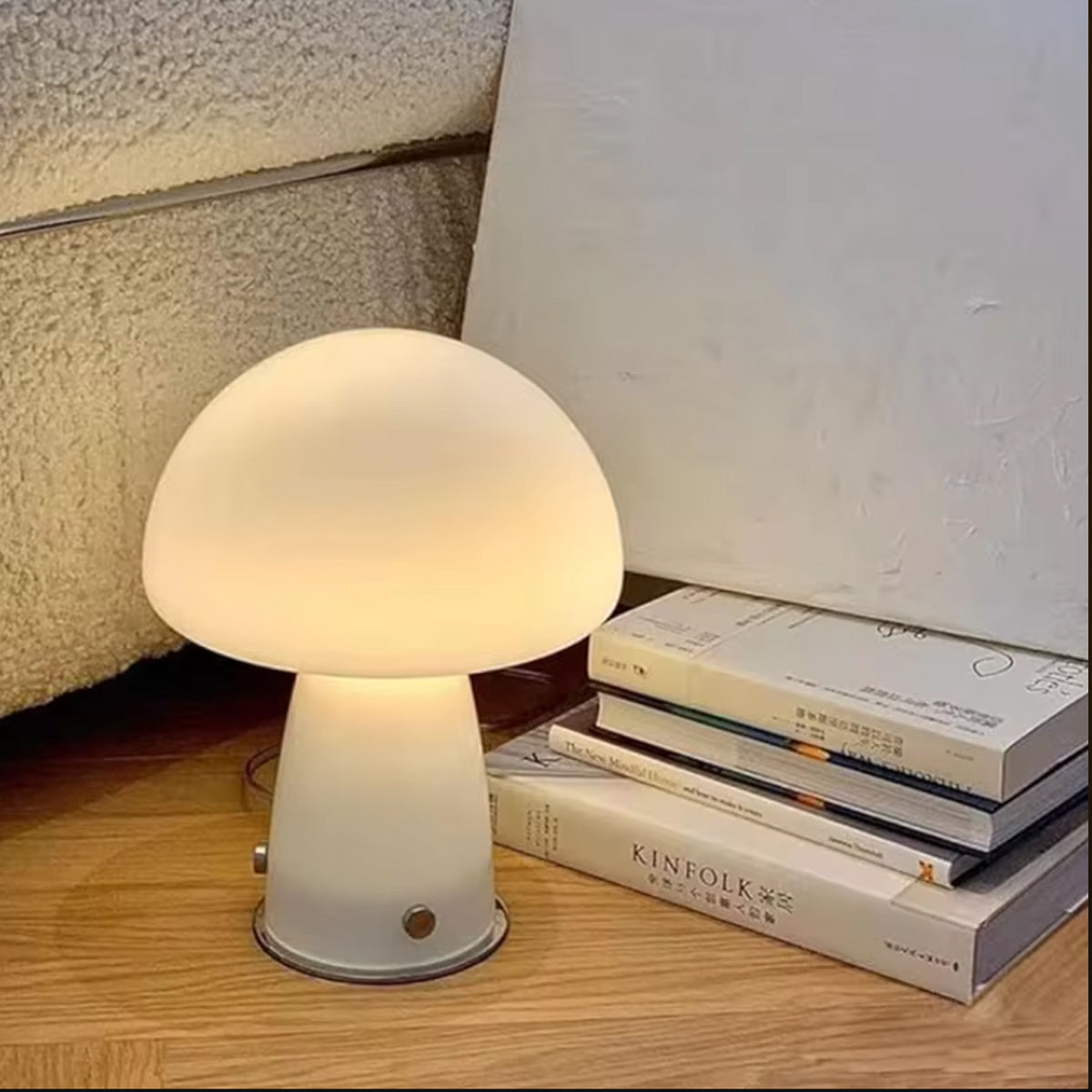 Lampe de Table Champignon Rétro en Verre – Éclairage Nostalgique et Tendance