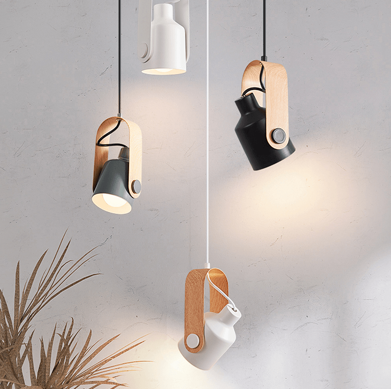 Spot Suspendu Scandinave | Bois et Métal