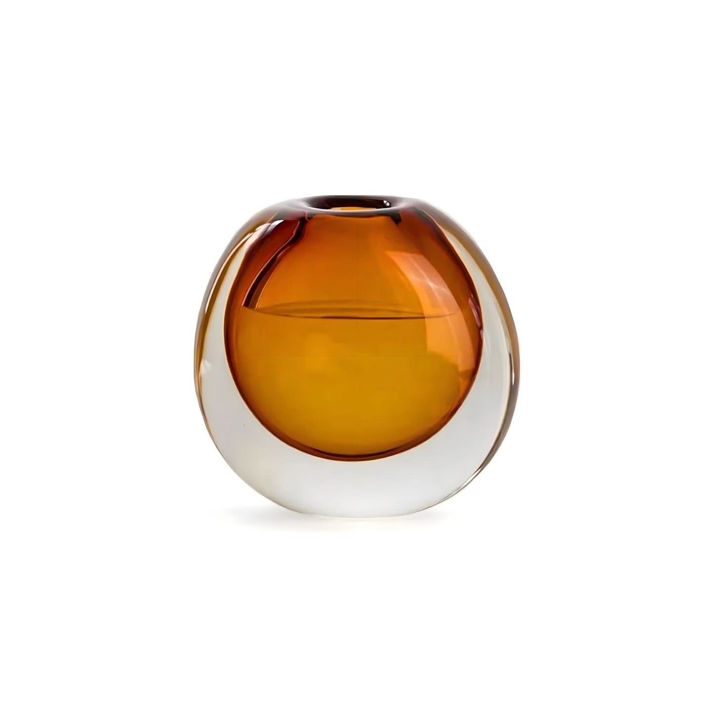 Vase décoratif en verre cristal finition opale – Élégance lumineuse pour votre intérieur