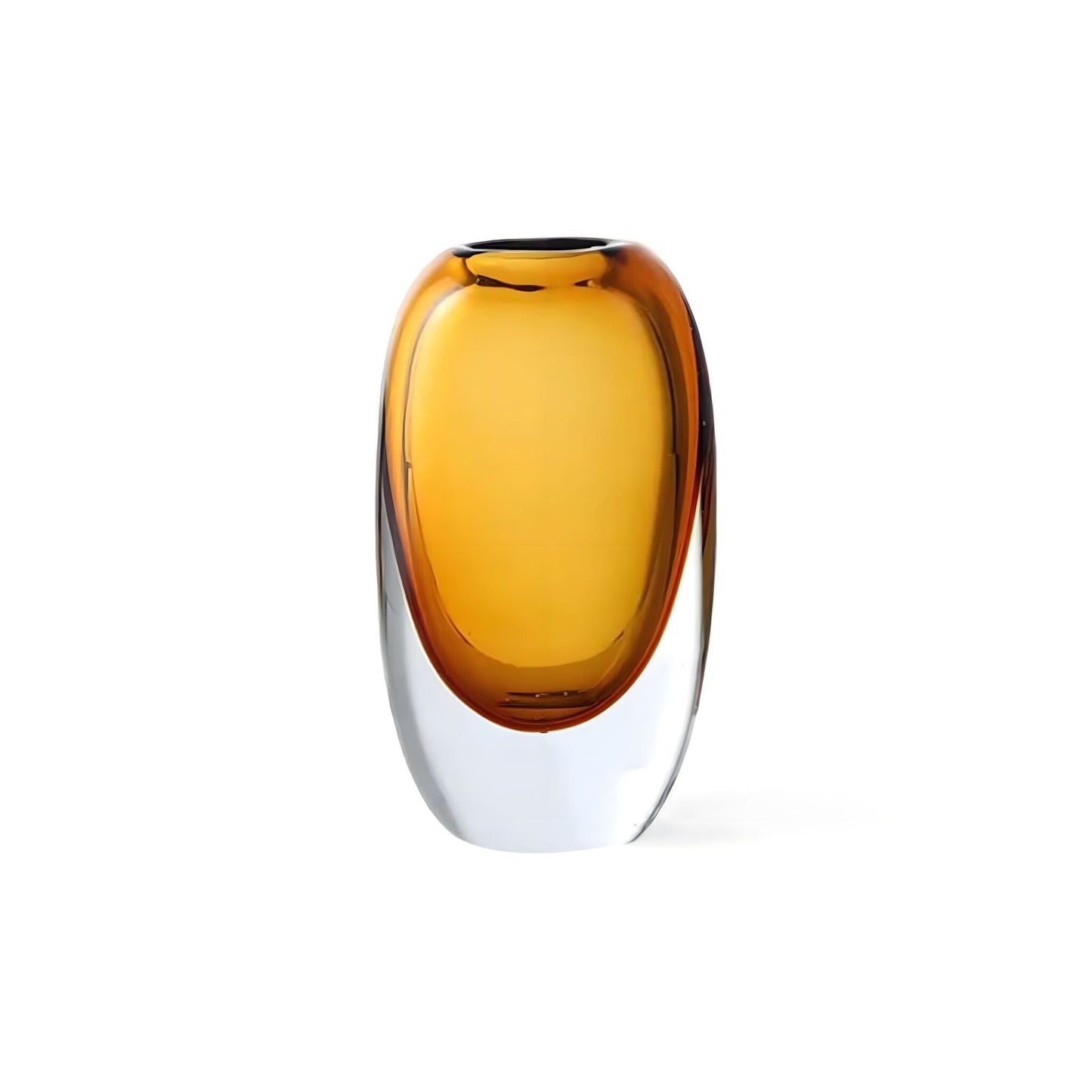 Vase décoratif en verre cristal finition opale – Élégance lumineuse pour votre intérieur
