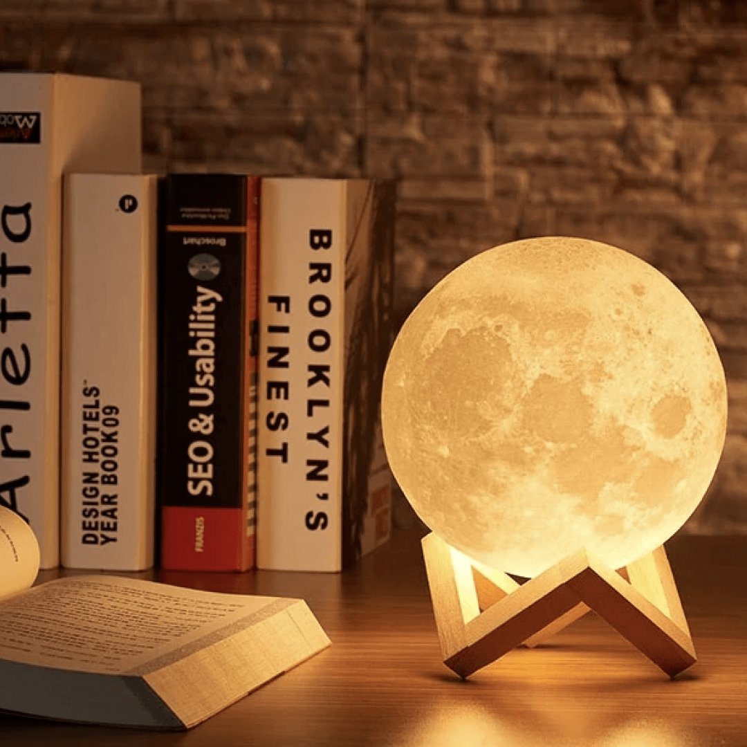 Moon Lamp | Lampe Lune Blanche – Éclairage Lunaire Apaisant pour Votre Intérieur