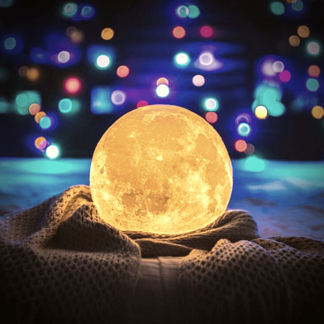 Moon Lamp | Lampe Lune Blanche – Éclairage Lunaire Apaisant pour Votre Intérieur