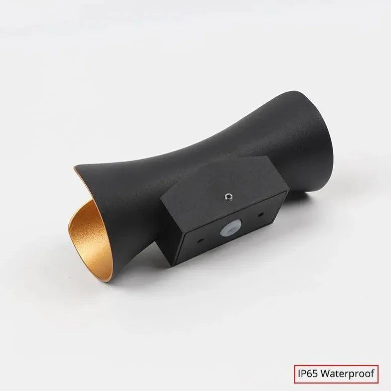 Applique Murale Extérieure LED Noir et Or IP65