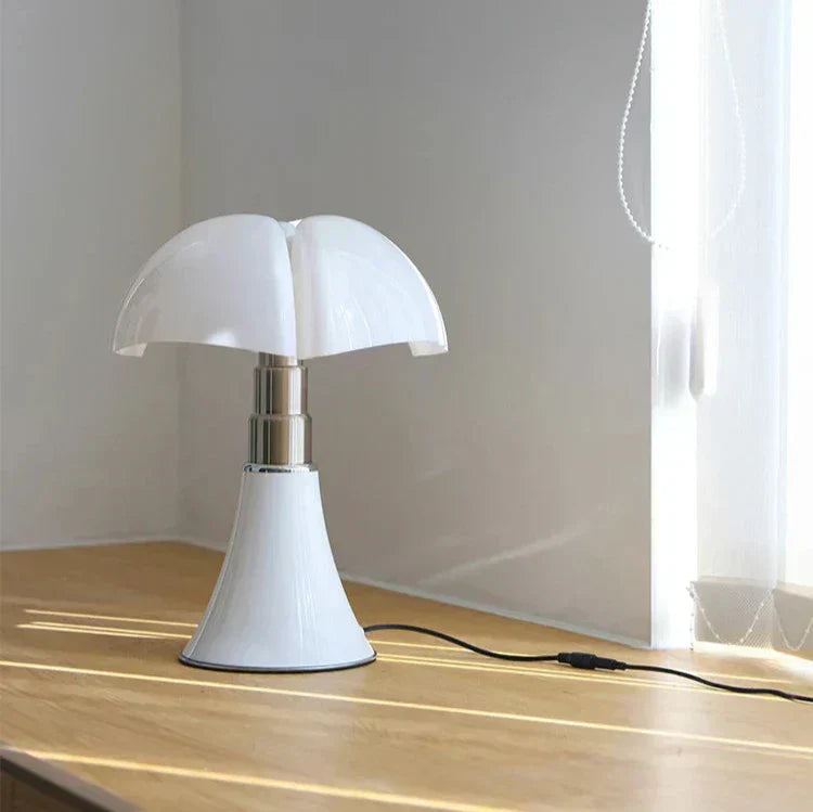 Lampe de Table LED, Design Champignon, Noir Blanc, 36cm