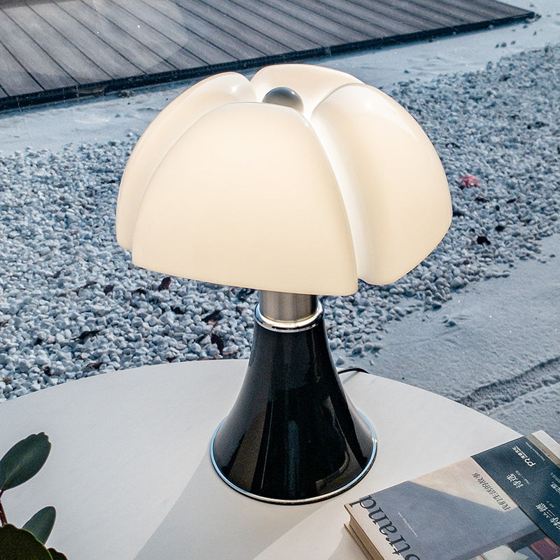 Lampe de Table LED, Design Champignon, Noir Blanc, 36cm