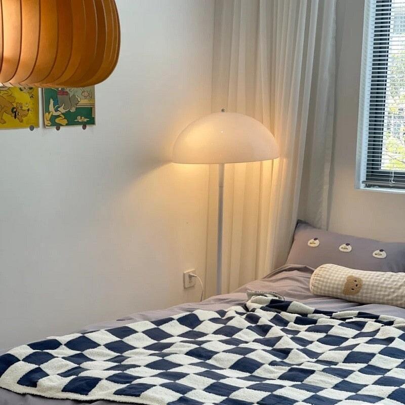 Plaid à Carreaux Doux, 127x152cm, Polyester Confort