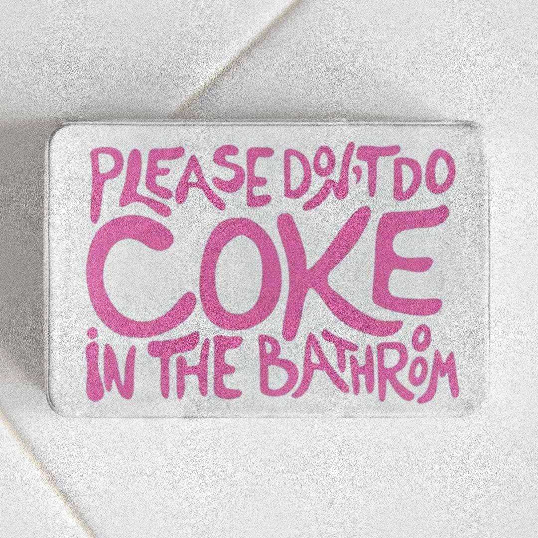 Tapis de Salle de Bain Rose avec Message Drôle – Antidérapant et Lavable