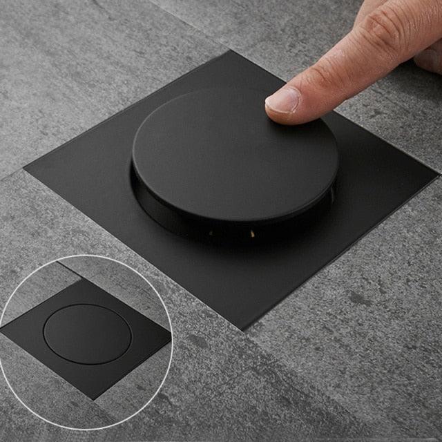 Siphon de Sol Pop-Up 10 cm Laiton Noir