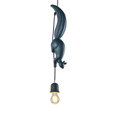 Suspension LED Nordique Écureuil en Résine, Design