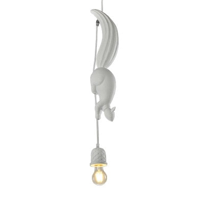 Suspension LED Nordique Écureuil en Résine, Design