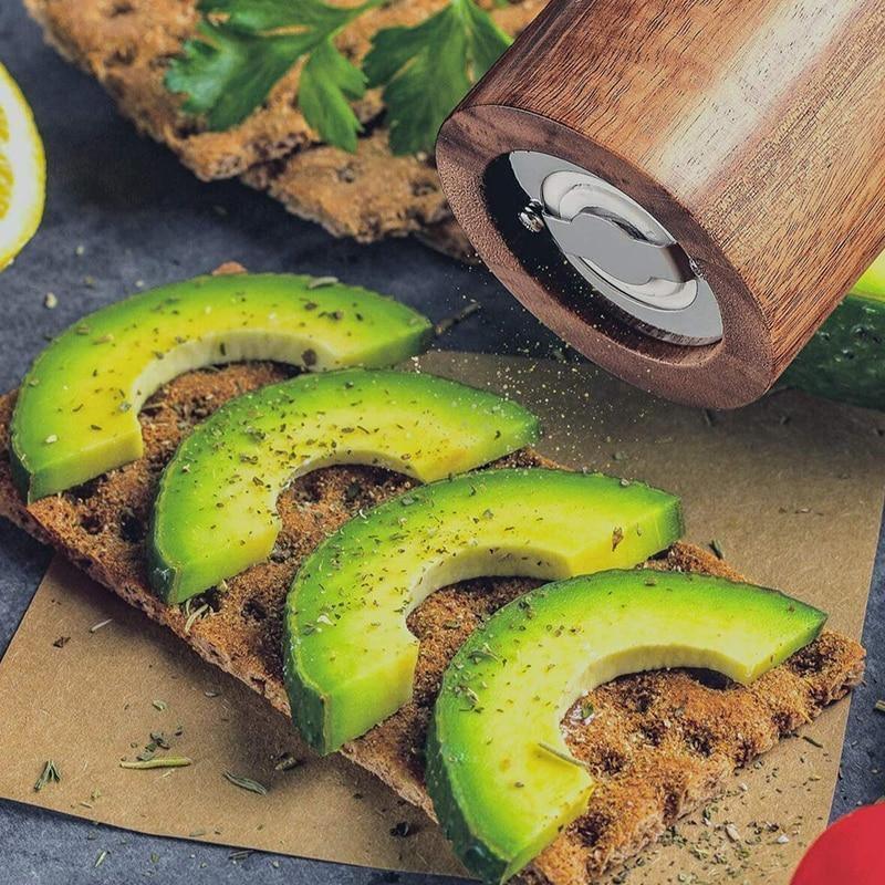 WoodGrind Moulins à sel et à poivre en bois d'acacia | Précision de Mouture | Fabrication Haut de Gamme