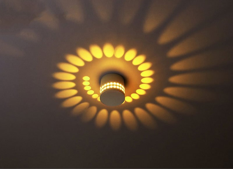 Plafonnier LED Moderne à Effet Spirale Murale