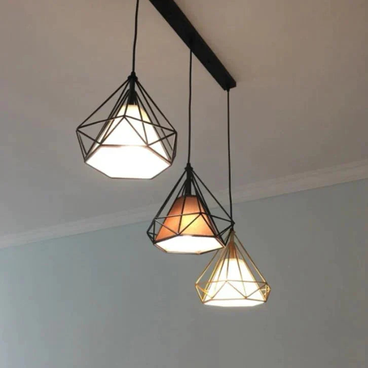 Suspension Cuisine Fer Forgé E27 Design Moderne