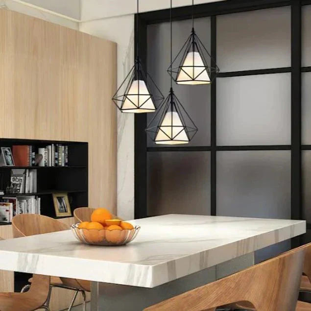 Suspension Cuisine Fer Forgé E27 Design Moderne