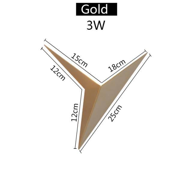 Applique Murale Triangulaire à LED – Style Industriel Moderne en Métal