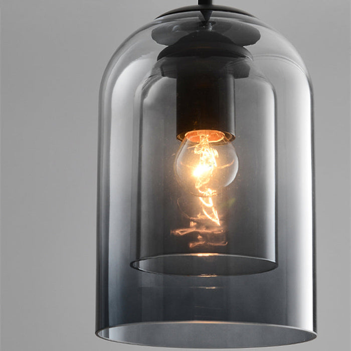 Suspension Mica Mi-Siècle avec Double Abat-Jour en Verre – Élégance Rétro pour Intérieurs Modernes