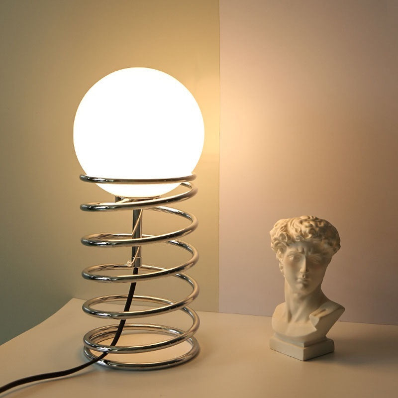 Lampe de Table Spirale – Élégance Artistique Inspirée du Style Bauhaus