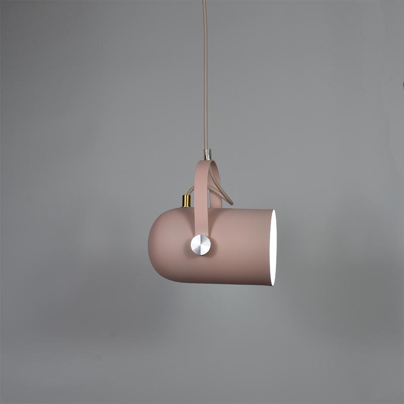 Suspension Nordique, Abat-Jour Incliné, Aluminium, Cordon 47cm