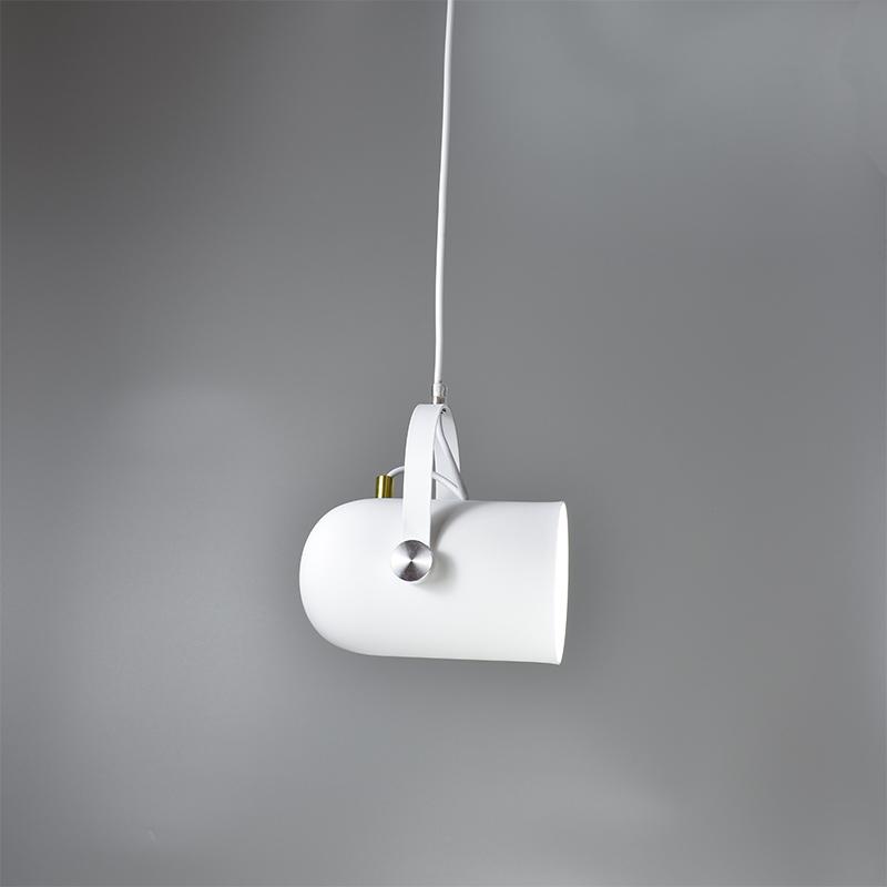 Suspension Nordique, Abat-Jour Incliné, Aluminium, Cordon 47cm
