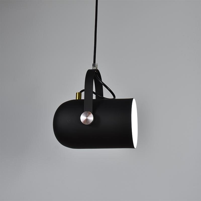 Suspension Nordique, Abat-Jour Incliné, Aluminium, Cordon 47cm