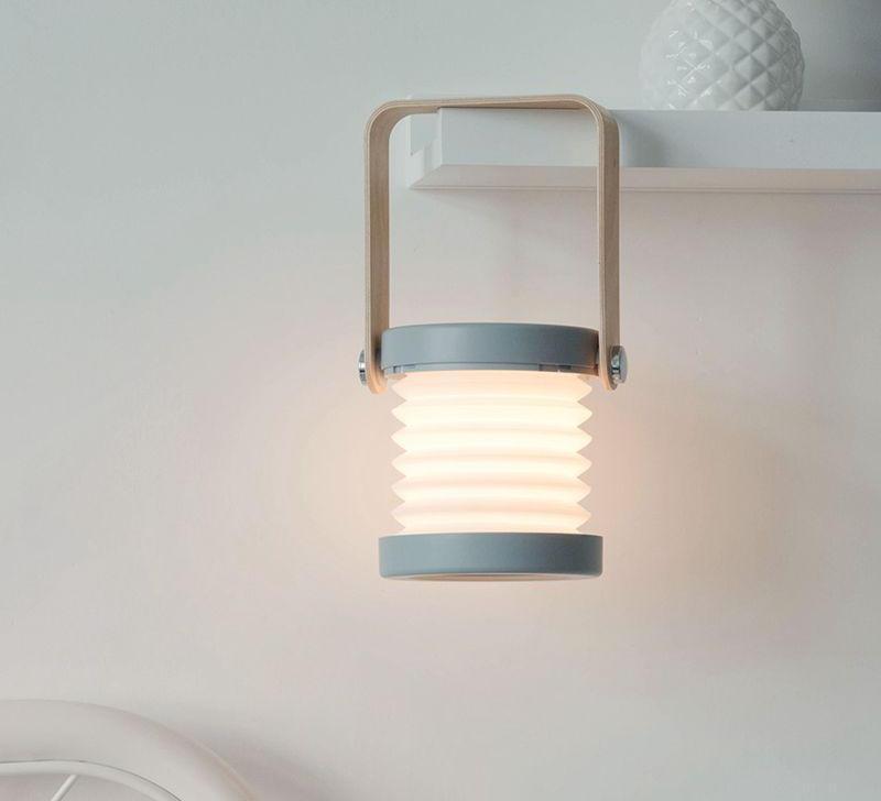 Lanternes Portables Pliables, ABS, Recharge USB, Blanc