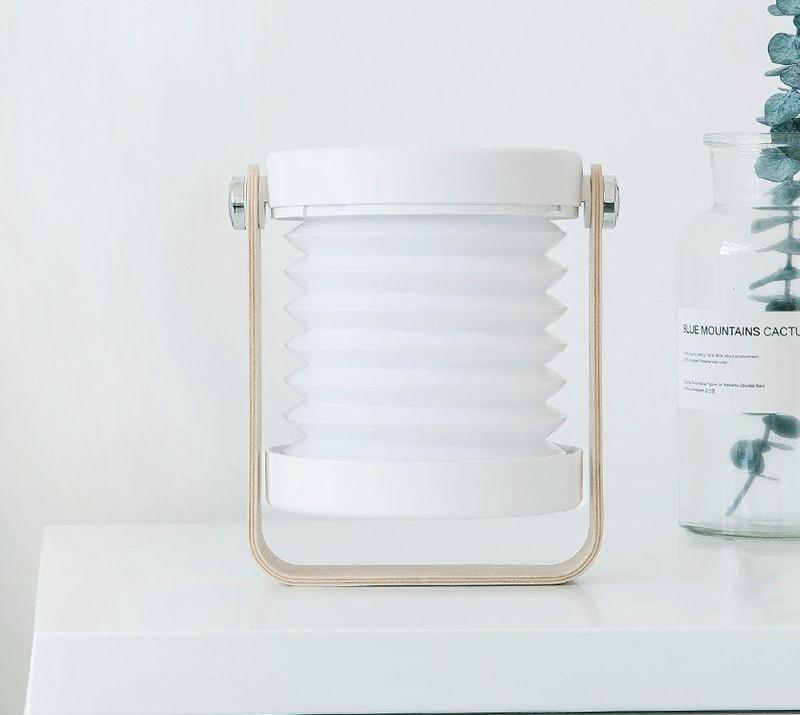 Lanternes Portables Pliables, ABS, Recharge USB, Blanc