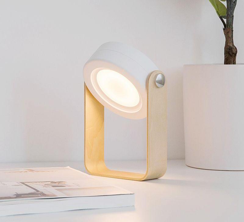 Lanternes Portables Pliables, ABS, Recharge USB, Blanc