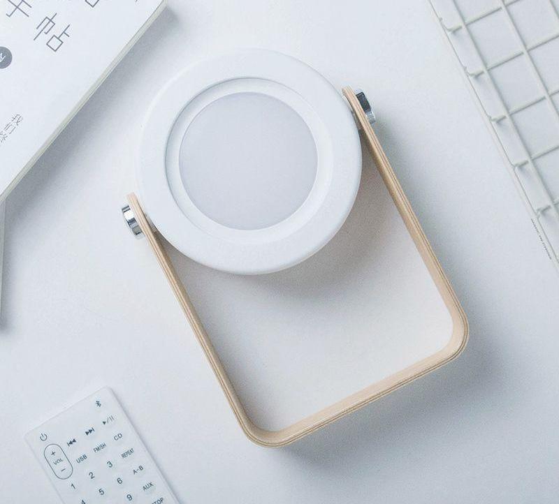Lanternes Portables Pliables, ABS, Recharge USB, Blanc