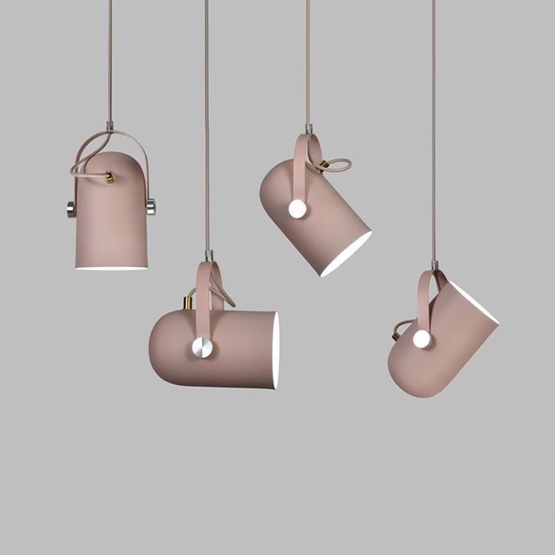 Suspension Nordique, Abat-Jour Incliné, Aluminium, Cordon 47cm