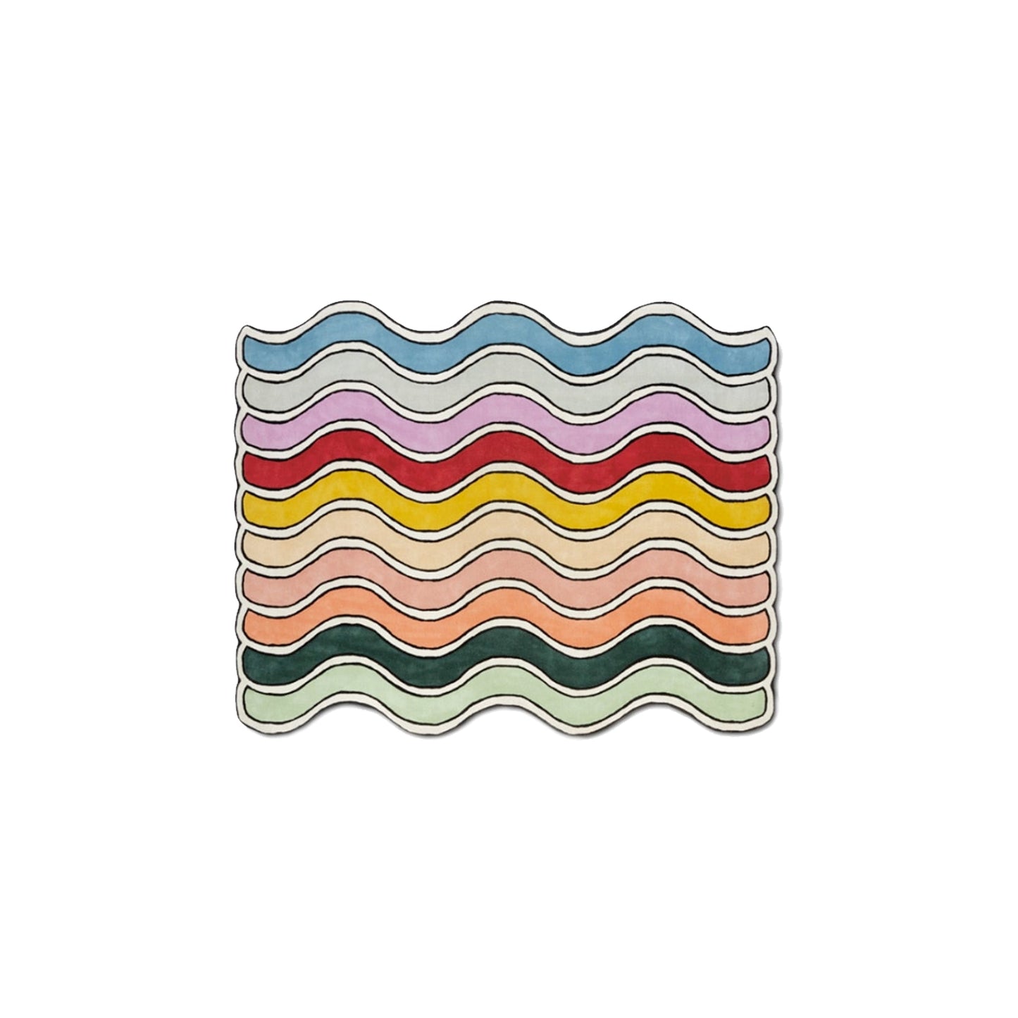 Tapis Fluffy Arc-en-ciel Original et Doux pour Chambre ou Salon