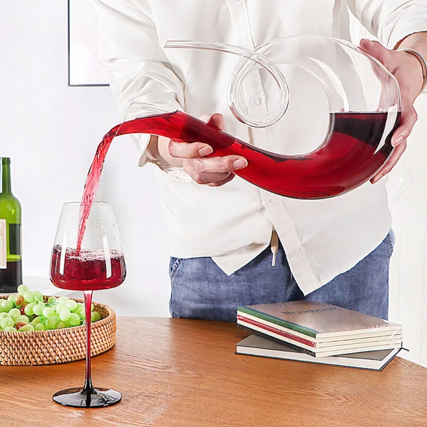 Carafe à Vin Rouge en Forme de Cygne – Élégance Sculpturale pour les Amateurs de Vin