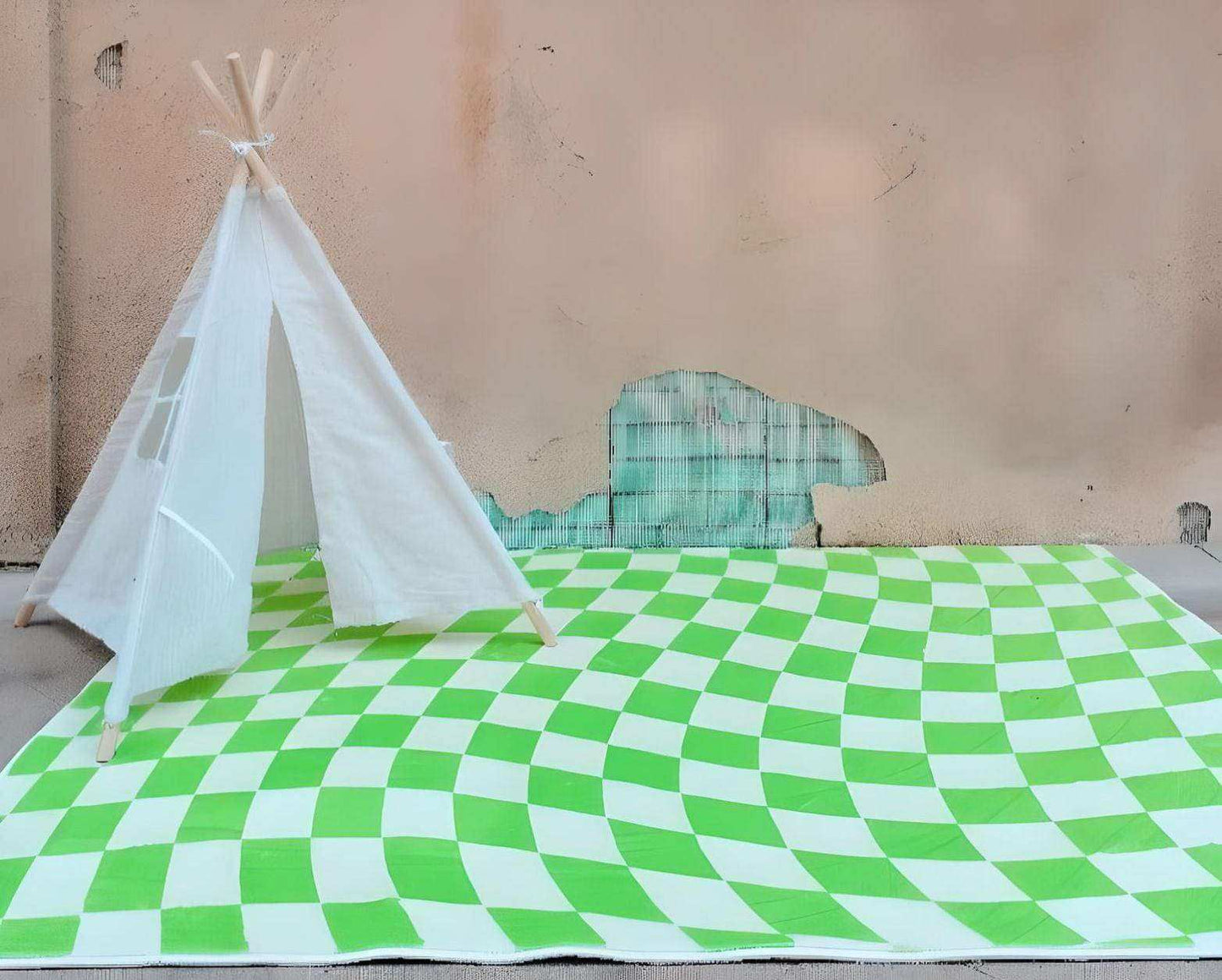 Tapis Damier Rétro Coloré – 7 Styles Antidérapants pour Salon ou Chambre