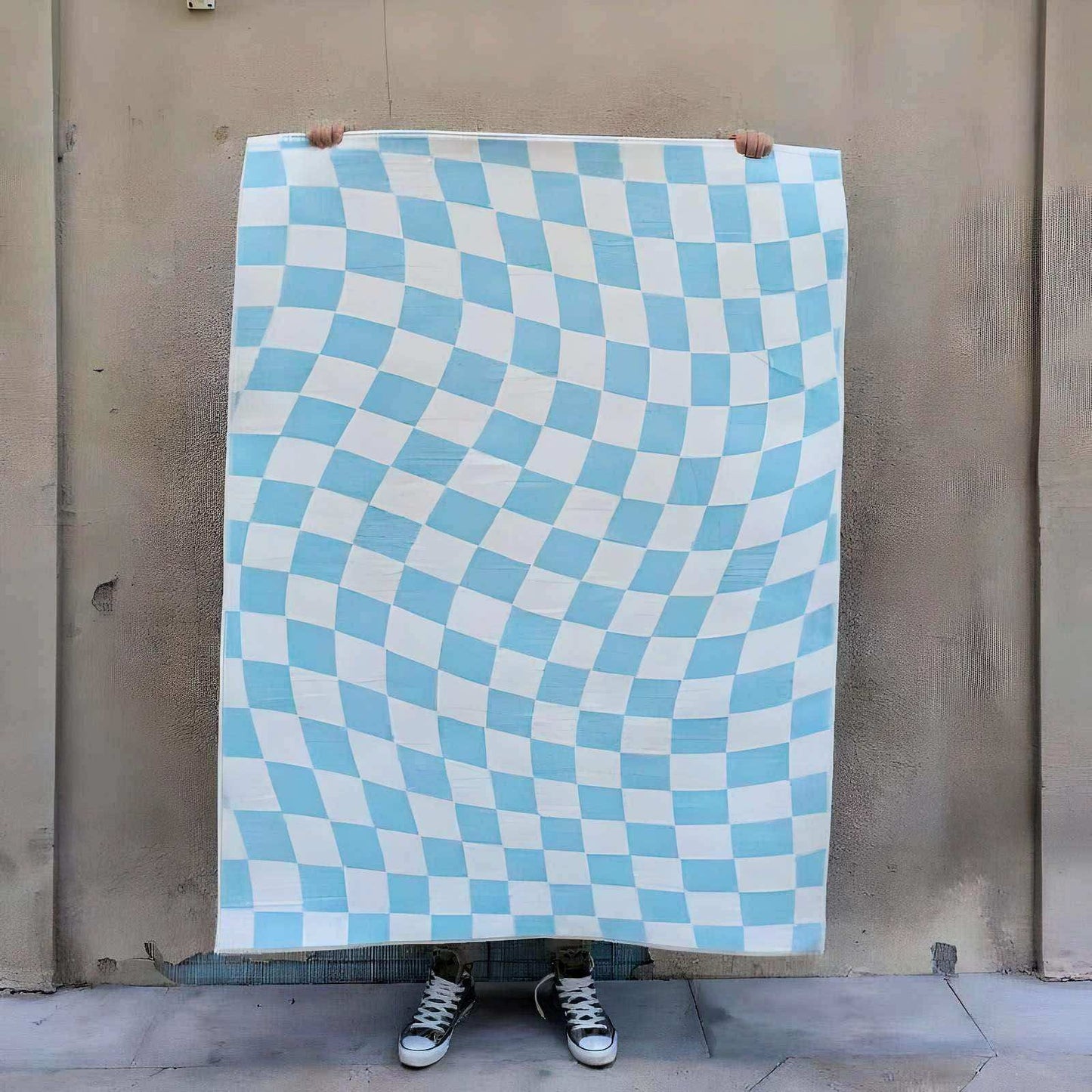 Tapis Damier Rétro Coloré – 7 Styles Antidérapants pour Salon ou Chambre