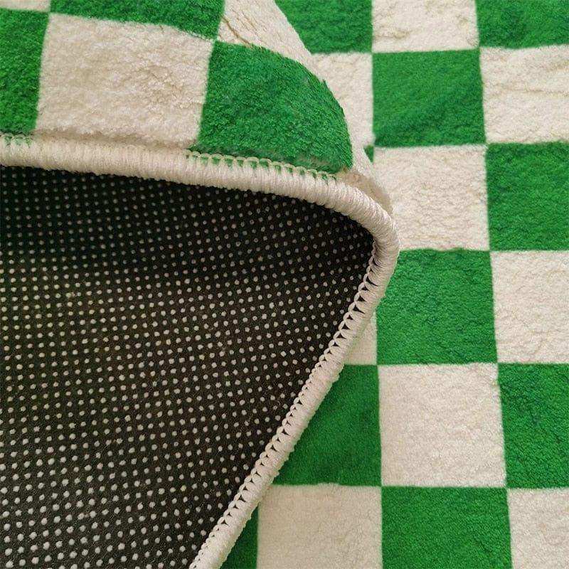 Tapis Damier Rétro Coloré – 7 Styles Antidérapants pour Salon ou Chambre