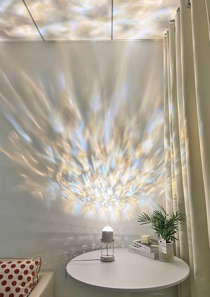 Lampe Effet Ondes d’Eau, Ambiance LED, Aluminium