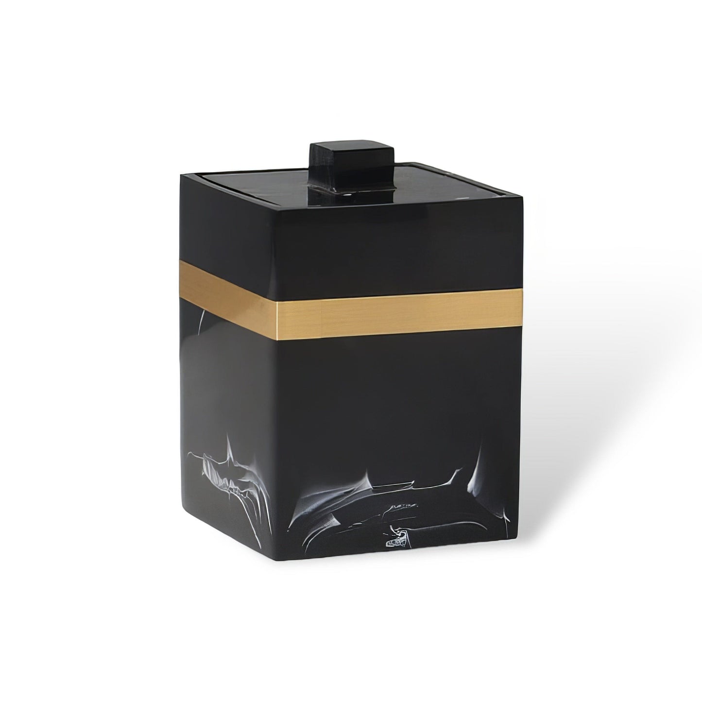 Ensemble d’Accessoires de Salle de Bain 8 Pièces – Élégance Noire et Dorée pour un Look Hôtelier