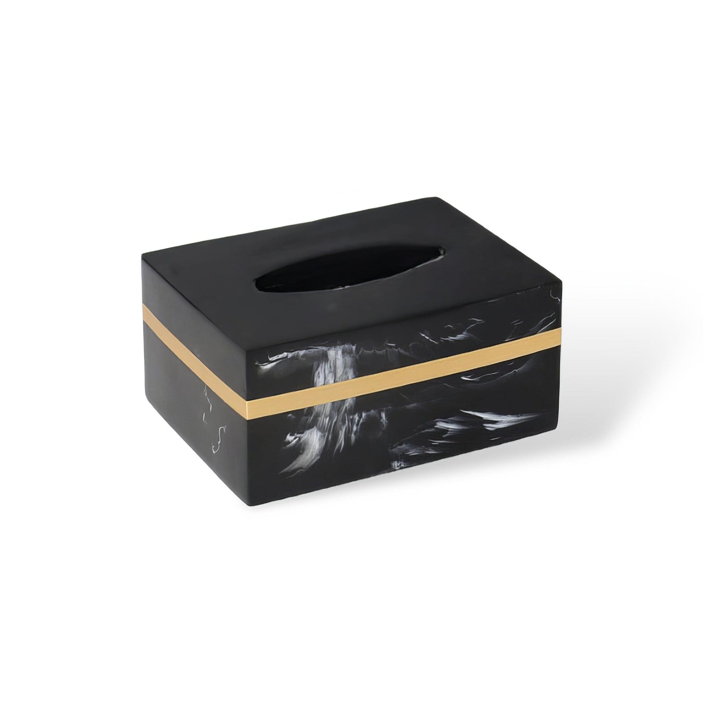 Ensemble d’Accessoires de Salle de Bain 8 Pièces – Élégance Noire et Dorée pour un Look Hôtelier